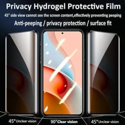 3Pcs Privacy Hydrogel Film For POCO F7 Ultra X6 X5 X4 NFC M5S M3 M4 M6 F4 F5 F6 C65 C75 X7 Pro Without Fingerprint Unlocking