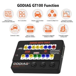 GODIAG GT100 AUTO TOOLS OBDII Break Out Box ECU Connector OBDII 16PIN Protocol Detector Breakout