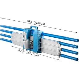 SucceBuy Concrete Float 1200x200mm/1200x300mm Finishing Bull Float with 4 Handle Round End Drywall Construction Cement Trowel