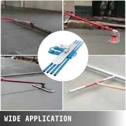 SucceBuy Concrete Float 1200x200mm/1200x300mm Finishing Bull Float with 4 Handle Round End Drywall Construction Cement Trowel
