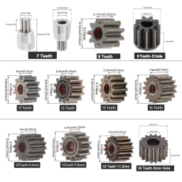 1pc Gear 7/ 9/11/12/13/14/15/16 Teeth Metal Gear for RS550/775/795/755 DC Motor For Fan Home Tool Toy
