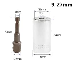 Onnfang 7-19/11-32mm Universal Ratchet Wrench Universal Socket Head, Household Socket Power/Hand Tool Wrench