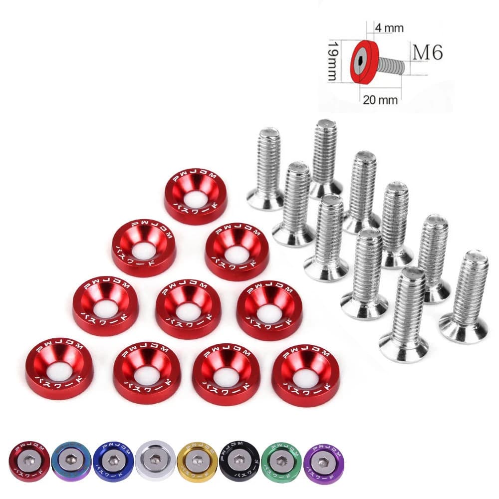 6MM Moto Screws For Honda Suzuki Yamaha Motorbike Nut Bolts License Plate Bracket Installation Fixing Motorcycle Car Screws
