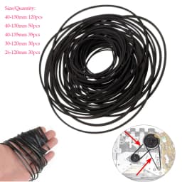 30-120mm Universal Mix Cassette Tape Universal Machine Belts Assorted Common Square Rubber Belt for Recorders Walkman DVD Drive
