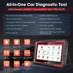 LAUNCH X431 PRO Elite OBD2 Scanner Scan Tool with CANFD DOIP Automotive Diagnostic Tool ECU Coding Full System,37+ Resets,FCA