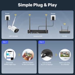 ANNKE 5MP WiFi CCTV System 10CH NVR Security Camera System Two Way Audio Outdoor Wireless IP Cameras Video Surveillance Kit