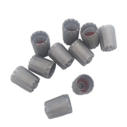 10pcs Gray Creative Car Tuning Tire Valve Stem Caps TPMS Tire Cap with Gasket Universal Nylon Exterior Parts Car Accessories