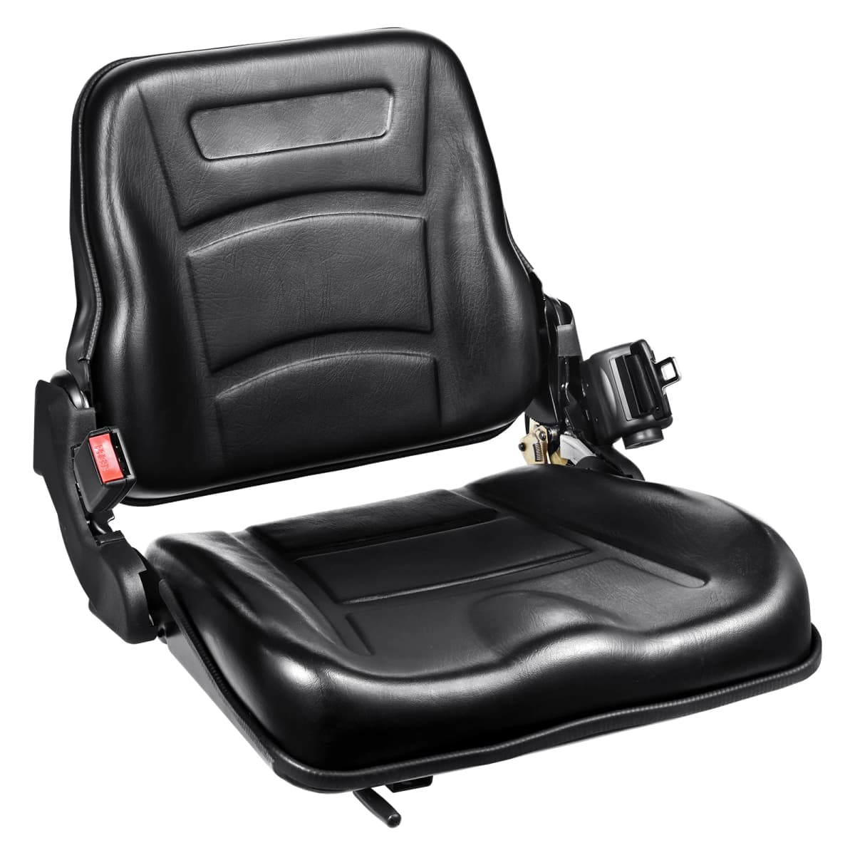 SucceBuy Universal Forklift Seat Fold Down Tractor Seat with Adjustable Angle Back and Micro Switch Comfortable Forklift Seat