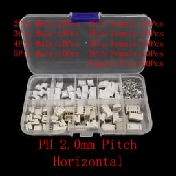 1Box PH2.0 / XH2.54 2/3/4/5 Pin Terminals Kit Male Female Plug Housing Header JST Wire Connector PH 2.0mm XH 2.54mm Pitch