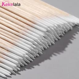 1000pcs Micro Wood Cotton Swab Eyelash Extension Tools Tatoo Microblading Cleaning Wooden Sticks Cosmetic Cotton Brush Buds Tip