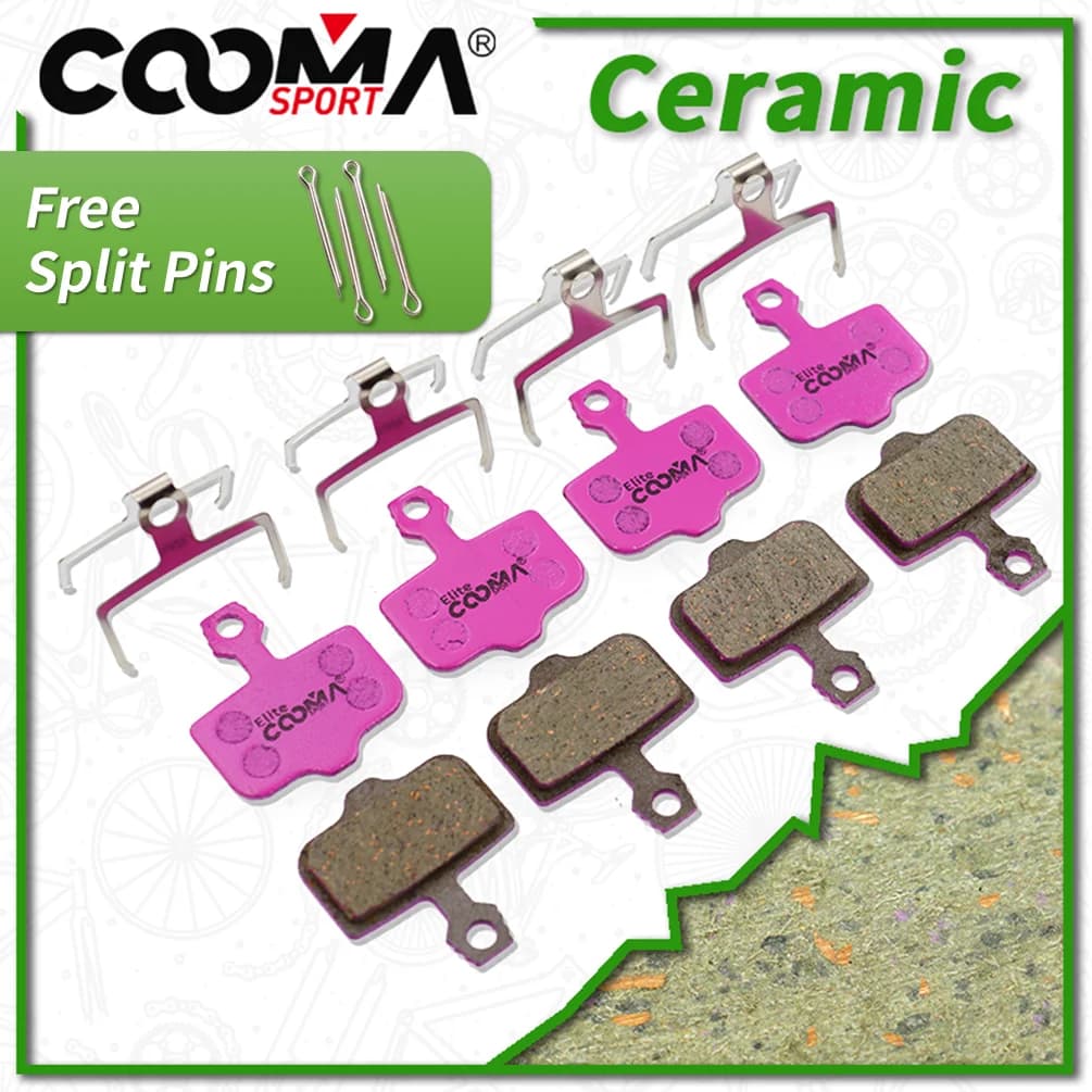 4 Pairs Ceramic Bicycle Disc Brake Pads for SRAM Red Force ETAP AXS HRD DB LEVEL Elixir R, CR, CR Mag, 1/3/5/7/9, X.0, XX