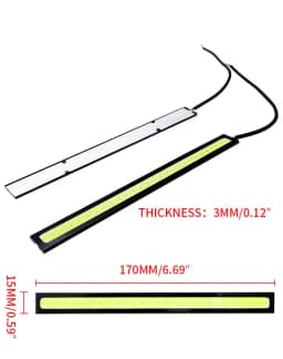 4x Universal Vehicle Led Strip 17CM COB Car Led Strip For Auto DRL Daytime Running Light External Waterproof Styling 12V Led Bar