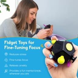 Fidget Cube EDC Anti Stress Relief Toys Anxiety Antistress Sensory Fidgeting Dice Toy For Kids Adults Autism ADHD Focus 12 Sides