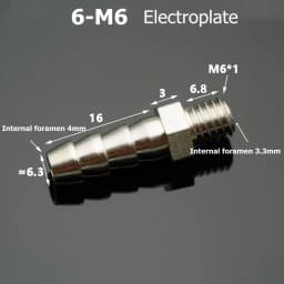 5pcs M4 M5 M6 M8 Metric Male Thread To 3mm 4mm 5mm 6mm 8mm Hose Barb OD Brass Barbed Pipe Fitting Coupler Connector Adapter