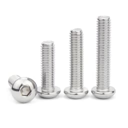 5-50pcsISO7380M2M2.5M3M4M5M6M8304A2RoundStainlessSteelorBlack10.9GradeHexSocketButtonHeadAllenBoltScrew