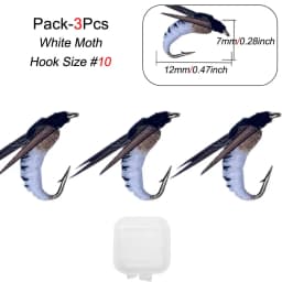 3Piece Realistic Nymph Scud Fly For Trout Fishing Artificial Insect Bait Lure Simulated Scud Worm Fishing Lure