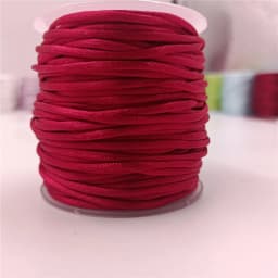 2mm Colorful Rattail Satin Cord Thread Chinese Knot Macrame Bracelet Braided String DIY Tassels Beading Thread 10-225meters