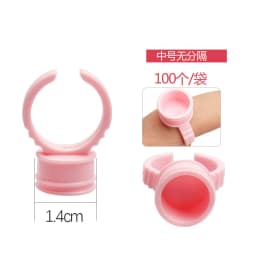 Disposable 100pcs Plastic Pigment Ring for Eyebrow Permanent Makeup 3 Sizes White Tattoo Ink Holder Accessory Supply