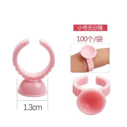 Disposable 100pcs Plastic Pigment Ring for Eyebrow Permanent Makeup 3 Sizes White Tattoo Ink Holder Accessory Supply