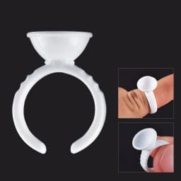 Disposable 100pcs Plastic Pigment Ring for Eyebrow Permanent Makeup 3 Sizes White Tattoo Ink Holder Accessory Supply