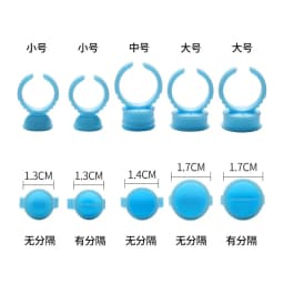 Disposable 100pcs Plastic Pigment Ring for Eyebrow Permanent Makeup 3 Sizes White Tattoo Ink Holder Accessory Supply