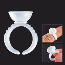 Disposable 100pcs Plastic Pigment Ring for Eyebrow Permanent Makeup 3 Sizes White Tattoo Ink Holder Accessory Supply