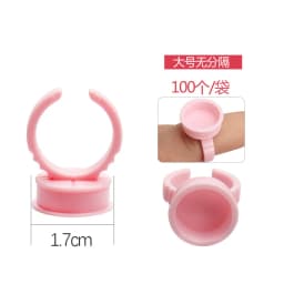 Disposable 100pcs Plastic Pigment Ring for Eyebrow Permanent Makeup 3 Sizes White Tattoo Ink Holder Accessory Supply