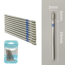 10pcsSet Diamond Nail Drill Bit Rotery Electric Milling Cutters for Pedicure Manicure Files Cuticle Burr Nail Tools Accessories