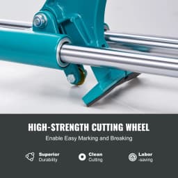 SucceBuy Manual Tile Cutter Laser Positioning Single Rails W/ Supporting Feet Professional Push Knife for Cutting Ceramic