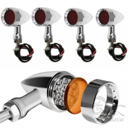 1 PCS Motorcycle LED Blinker Turn Signal Light For Suzuki Yamaha Honda Harley Indicator Lights Refit Retro Bullet Turning Lamp