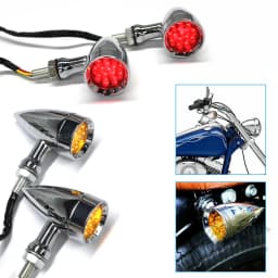 1 PCS Motorcycle LED Blinker Turn Signal Light For Suzuki Yamaha Honda Harley Indicator Lights Refit Retro Bullet Turning Lamp
