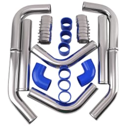 2.5 Inch Universal Aluminum Intercooler Turbo Piping Pipe Kit+ Silicone+Clamp