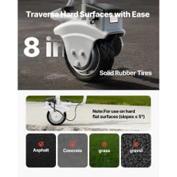 SucceBuy Electric Trailer Dolly 5500lbs 380W 12V Motorized Jockey Wheel with 23ft/min Moving Speed for Caravan Boat Moving