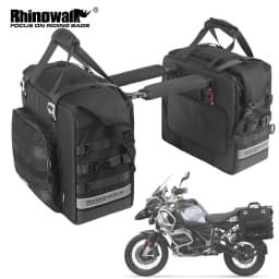 Rhinowalk Motorcycle Saddle Bag Waterproof 25L-32L Expandable Side Pannier Bag Quick Release 3D Cube Motorbike Storage Bag 1PC