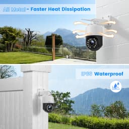 Ctronics Real 4K 8MP Surveillance Camera WiFi 5G Outdoor 360 16X 5X Optical Zoom Security Camera UHD Night Vision Auto Tracking