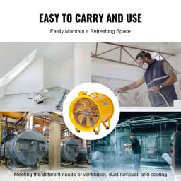 SucceBuy Portable Ventilation Fan 350W/550W/1100W Industrial Exhaust Fan Air Clean Extractor Blower for Factory Warehouse