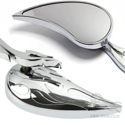 M8 Motorcycle Teardrop Custom Rearview Side Mirrors for Harley Touring Sportster Road King Cruiser Choppers Rear View Mirrors