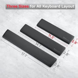 Redragon Gaming Keyboard Wrist Rest Pad, Ergonometric Soft Memory Foam Hand Support Ergonomic Anti-Slip Rubber Stable Base