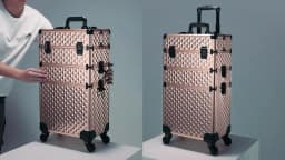 Rolling Makeup Case 3 In 1 Removable Make Up Case Cosmetology Case On Wheels Large Capacity Lockable Makeup Trolley For Salon