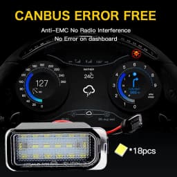 2Pcs License Plate Light for Ford KUGA S MAX MONDEO MK4 MK5 MK2 FIESTA 2008-2019 FOCUS Ford Jaguar XJ XF LED Number Signal Light