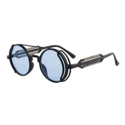 Classic Gothic Steampunk Sunglasses Luxury Brand Designer High Quality Men and Women Retro Round Pc Frame Sunglasses