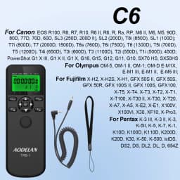 AODELAN Time Lapse Intervalometer Timer Remote Control Shutter Release for Canon Nikon Sony Panasonic Olympus Fijifilm Contax
