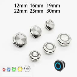 Electric Waterproof Power 12v Led Momentary Mini Push Button Switch Micro Pressure Switches 220v 24v Smart Home 12mm