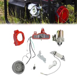 Electric Start Motor Ignition Kit Flywheel Starter Key Switch Fits GX160 GX200 5.5HP 6.5HP Honda Coil Fan Cover Shourd