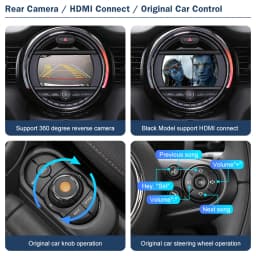 Road Top Wireless Android Auto CarPlay for Mini R55 R56 R57 R58 R59 R60 R61 F54 F55 F56 F57 Clubman Countryman Hardtop Cooper