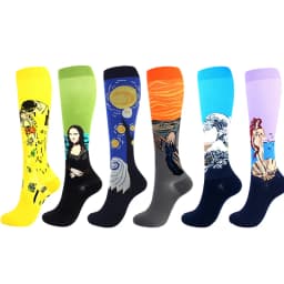 3/6/7 Pairs/Pack Compression Socks Women Men Knee High 30 MmHg Running Sports Socks Edema Diabetes Varicose Veins Socks Dropship