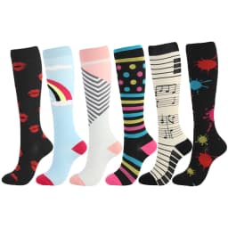 3/6/7 Pairs/Pack Compression Socks Women Men Knee High 30 MmHg Running Sports Socks Edema Diabetes Varicose Veins Socks Dropship