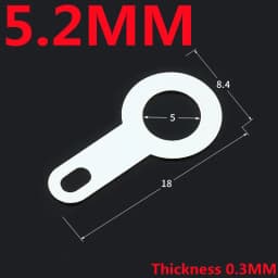 100Pcs Silver-plated Copper Single Head Soldering terminal M2.2/2.7/3.2-M10.2 Circular Weld Washer Welding Sheet Soldering Lug