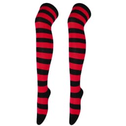 Womens Stockings Lolita Ladies Girls White Black Long Thigh High Socks Striped Over Above Knee cotton Socks COSPLAY 2025 New