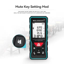 MILESEEY X6 Laser Tape Measure 40M 60M 80M 100M, Professional Rangefinder with Angle Display for DIY, Decorating, Building